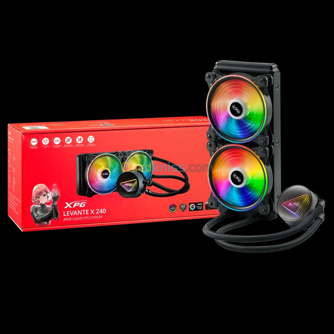 WATERCOOLING XPG LEVANTE X LIQUID COOLER 240 BLACK ARGB